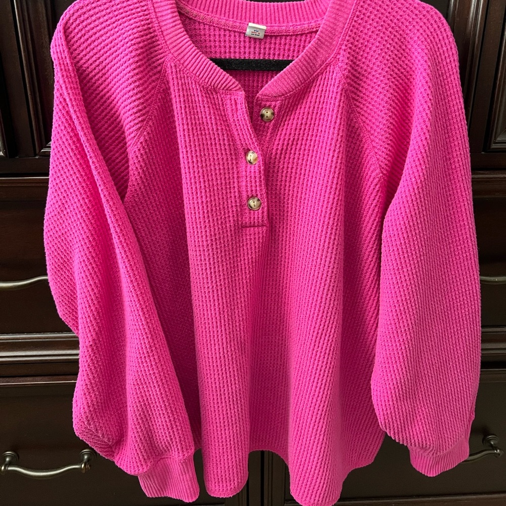 Waffle knit thermal long sleeve
